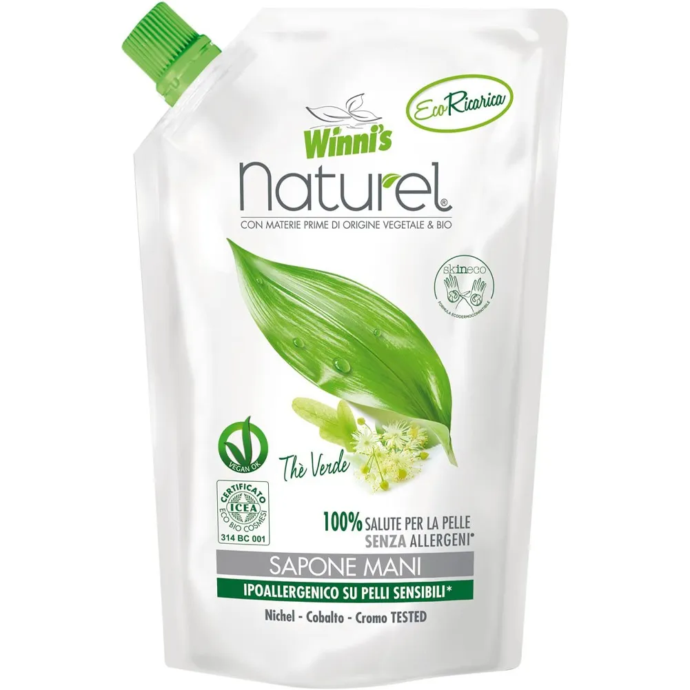 Winni's Naturel Ecoformato Sapone Liquido Mani e Viso Ipoallergenico 8Pz x 500ml