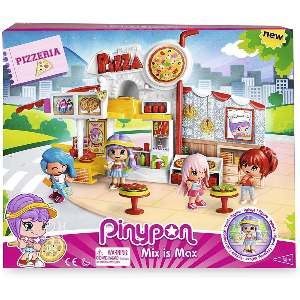 Playset PiniPon Mix Max Pizzeria con Bambola Personaggio e Accessori Gioco