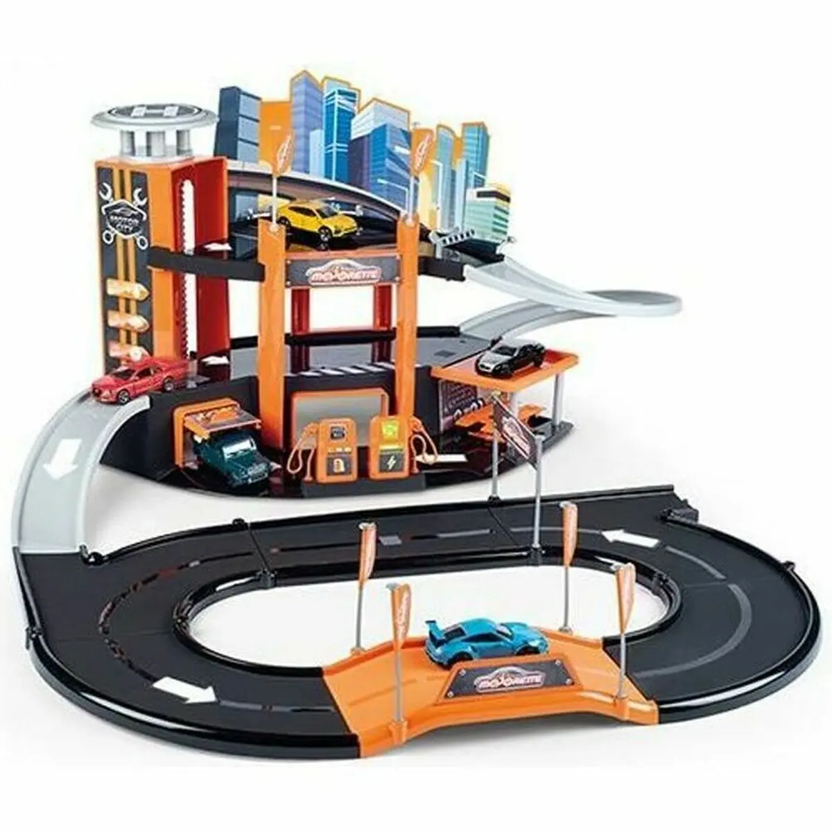 Playset di Veicoli Majorette Garage Motor City Plus