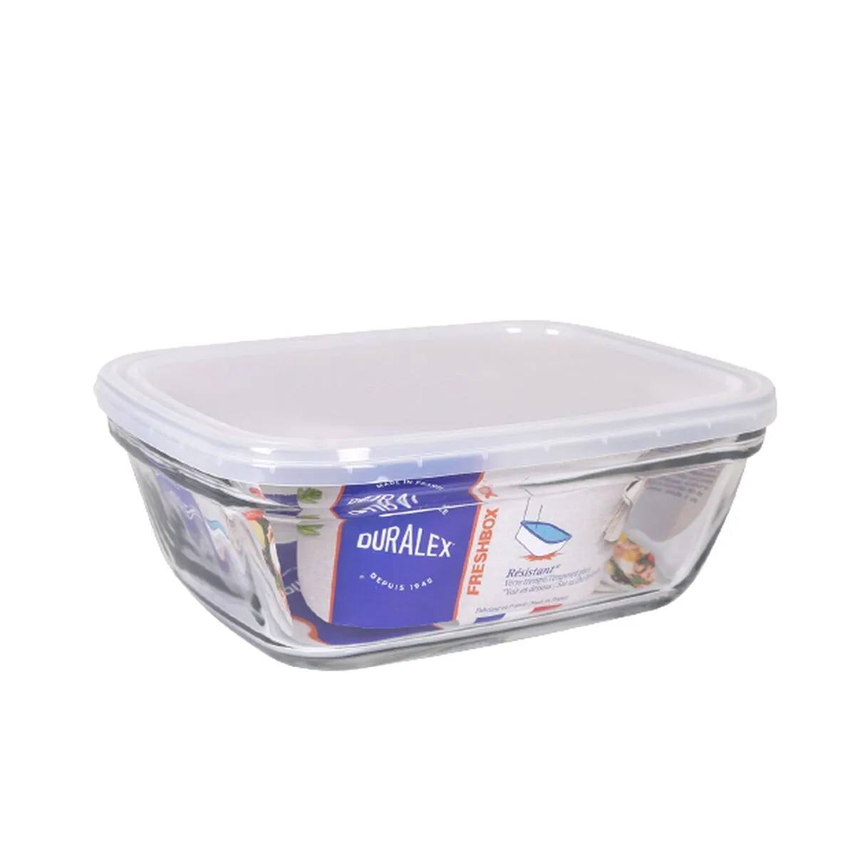 Portapranzo Rettangolare con Coperchio Duralex Freshbox Trasparente 1,7 L