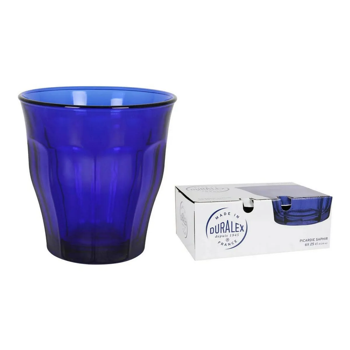 Set di Bicchieri Duralex Picardie Cristallo Azzurro 250 ml (6 Unità)