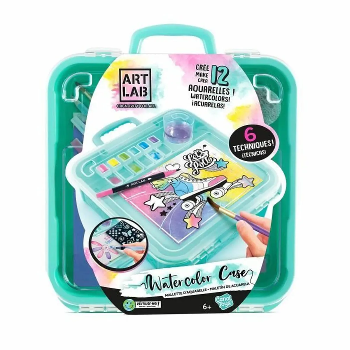 Set per Pittura ad Acquarello Canal Toys Water color case Multicolore