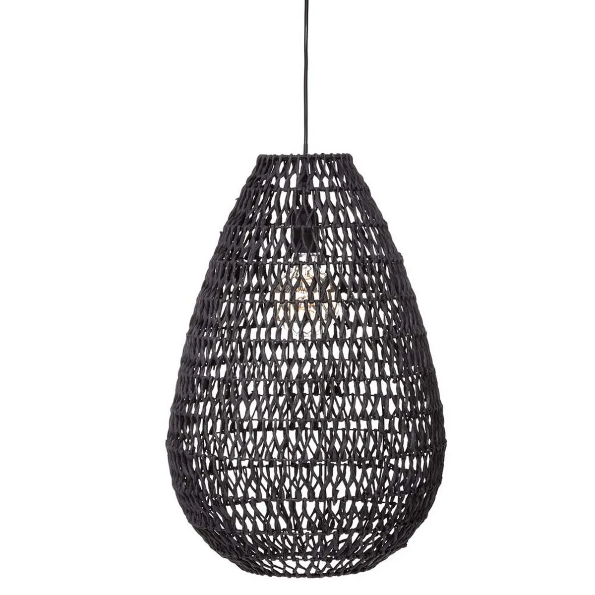 Lampadario Atmosphera Tressé 40W Nero Metallo (55 x 37,5 cm)