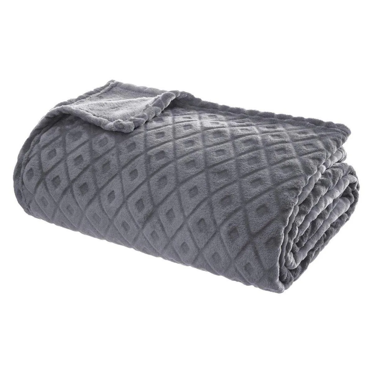 Coperta Atmosphera Plaid Winter Rhombus Grigio (230 x 180 cm)