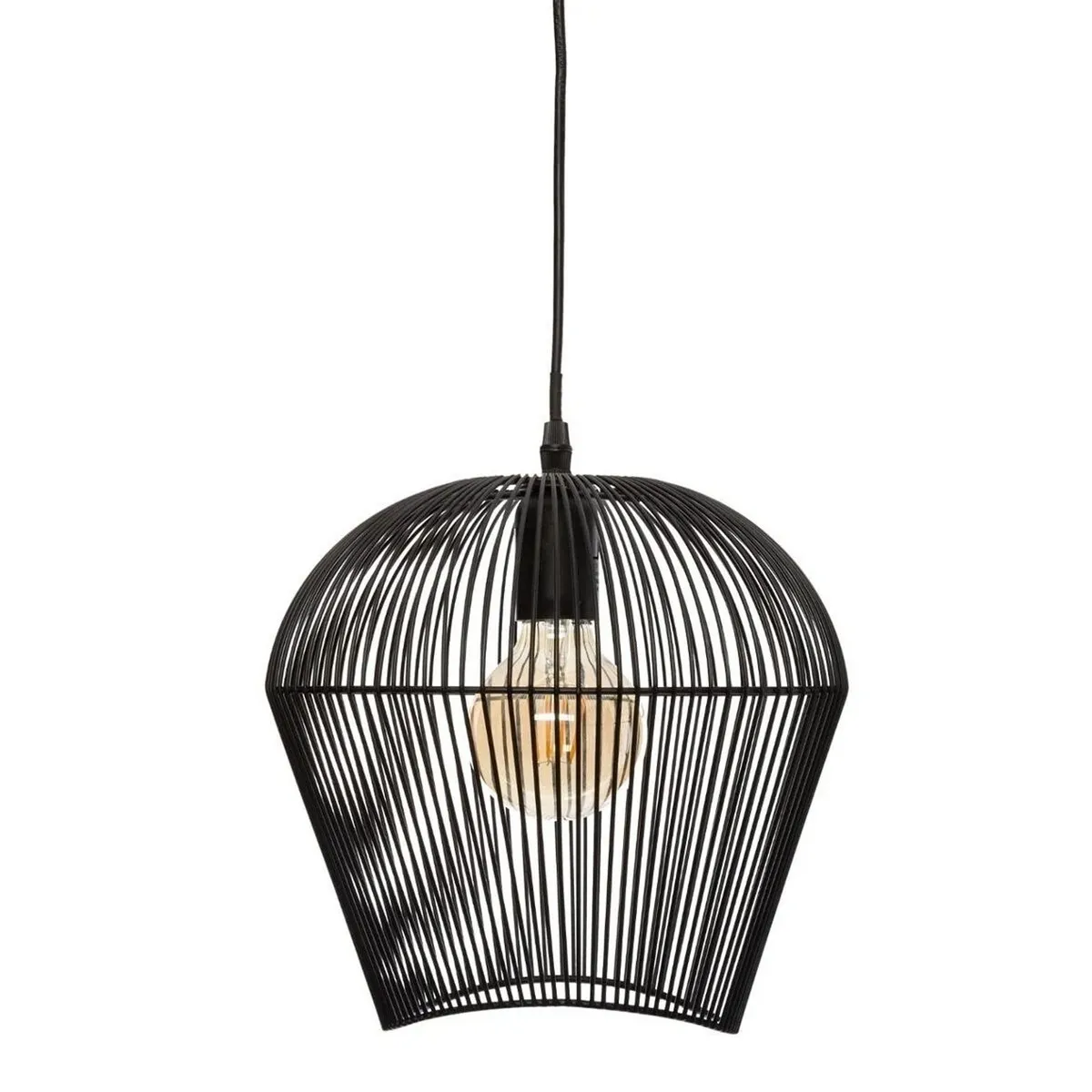 Lampadario Atmosphera Jena Nero 40W Metallo (26 x 26 x 25 cm)