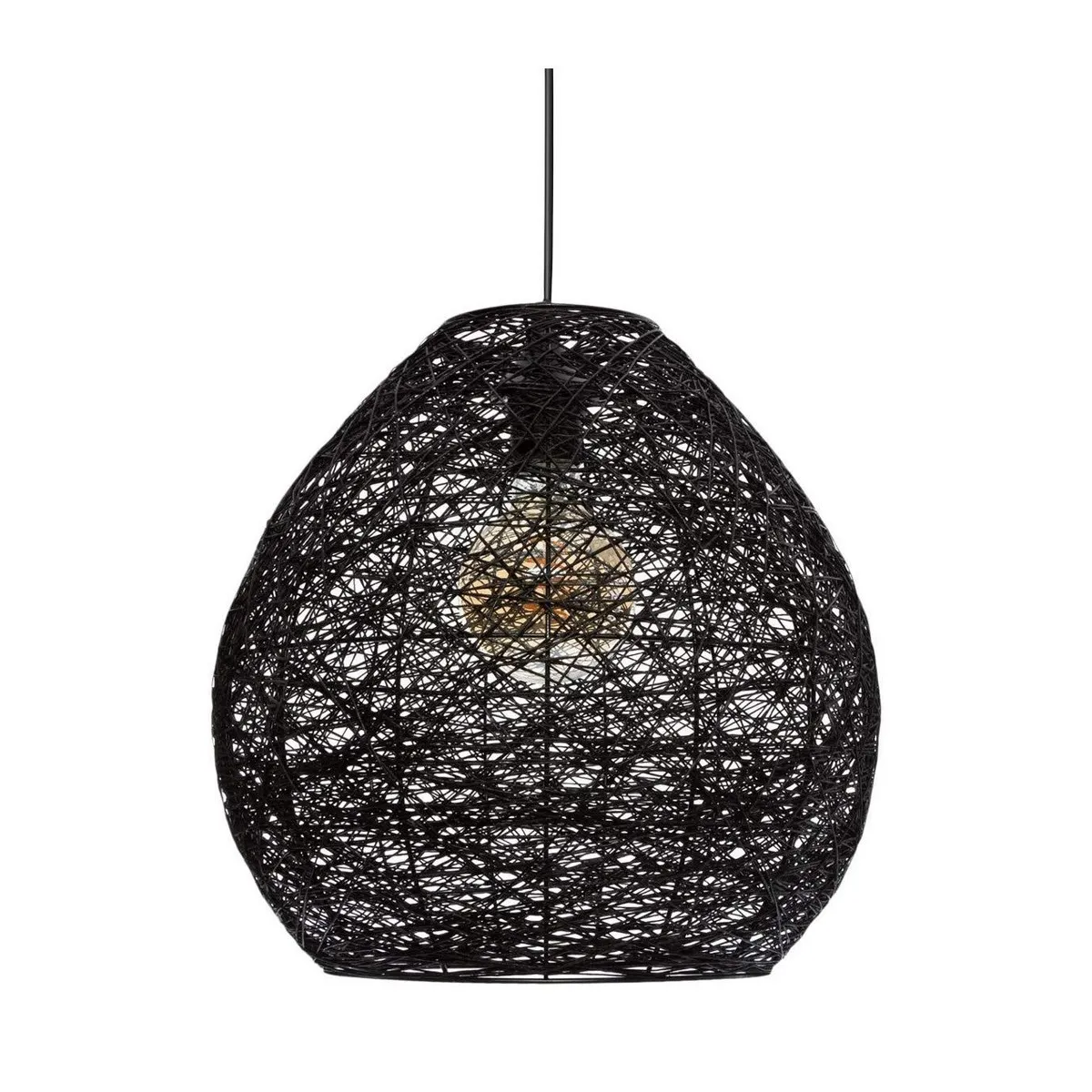 Lampadario Atmosphera Mona Carta Nero (Ø 34 x 35 cm)