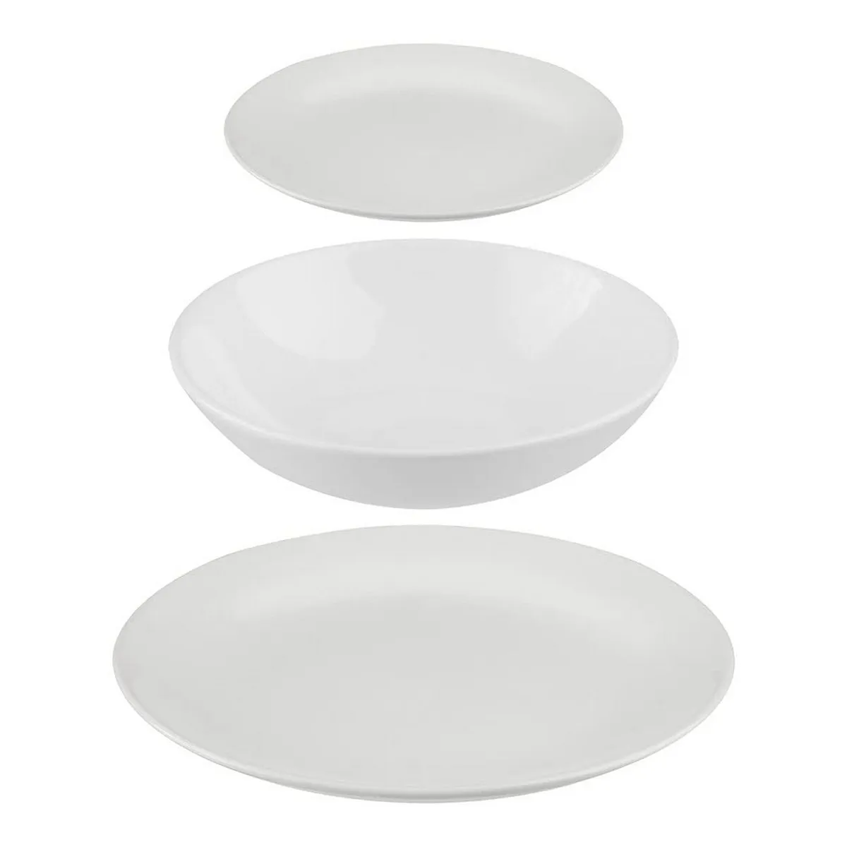 Servizio di Piatti Secret de Gourmet Bianco Ceramica 18 Pezzi