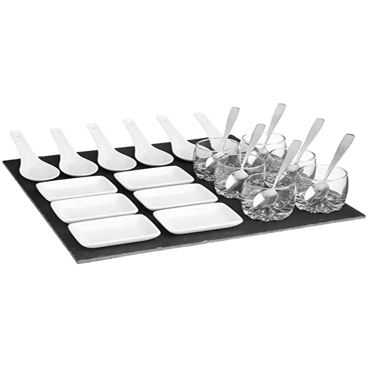 Set da Aperitivo Secret de Gourmet Nero Lavagna (30 x 30 cm)