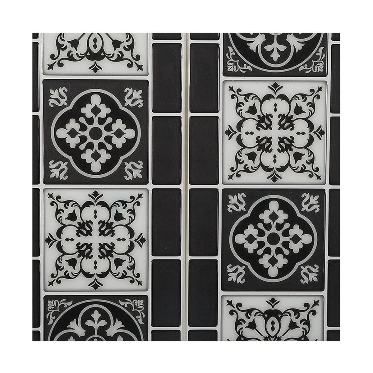 Adesivi Atmosphera Decorativo Piastrella Nero 2 Unità (30,5 x 25 x 0,3 cm)