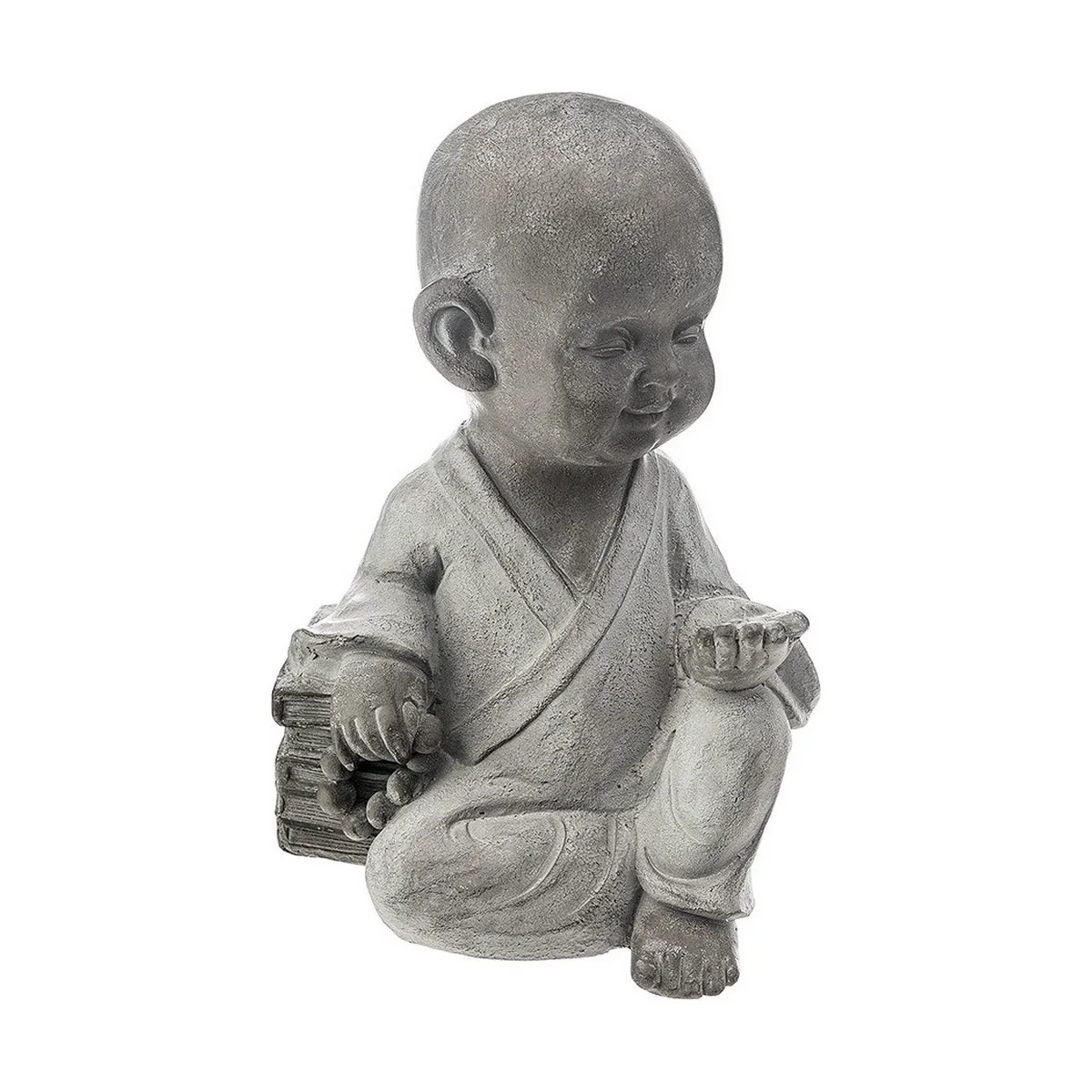 Statua Decorativa Atmosphera Buddha Bimbo 38,5 x 28,5 x 21,5 cm Grigio