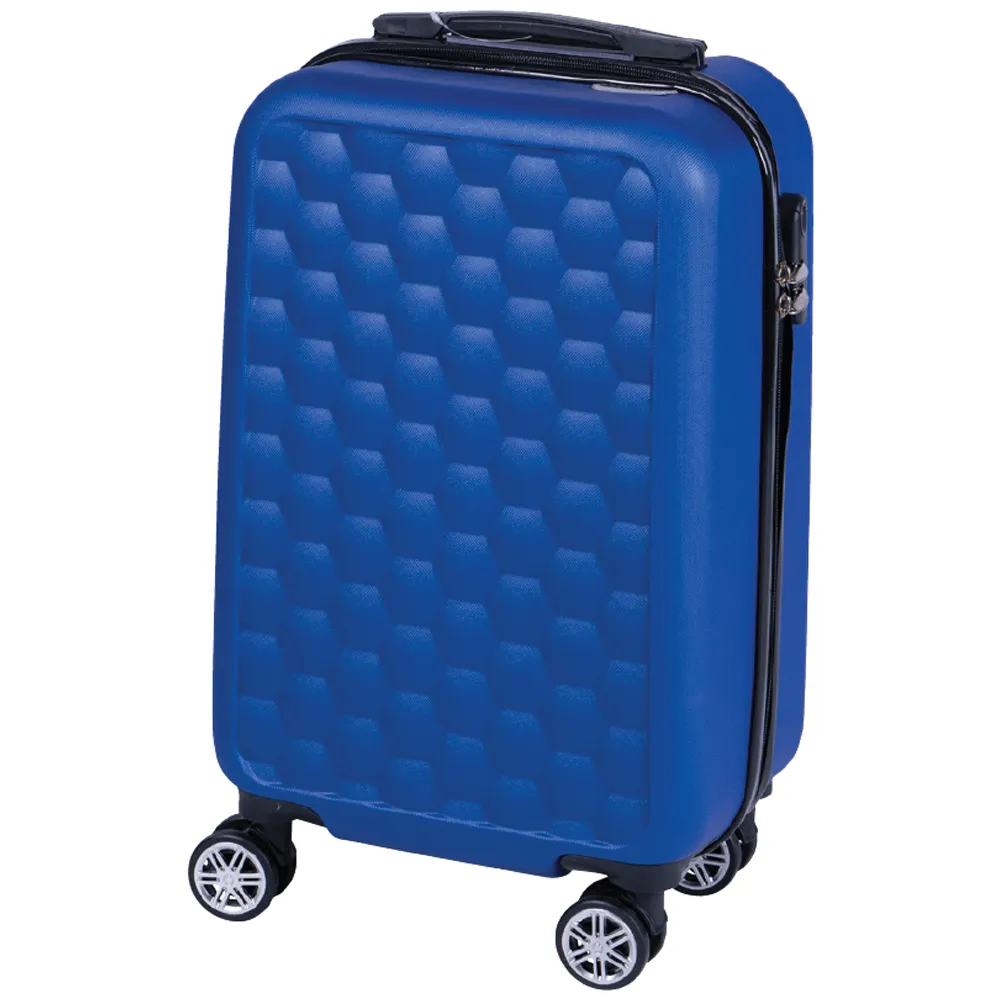 Trolley Cabina Rigido Bagaglio a Mano Blu con Maniglia Telescopica 33.5x22x55cm (1)