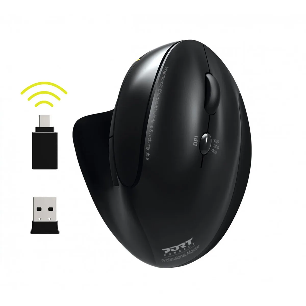 Mouse senza Fili Port Designs 900706-BT Nero