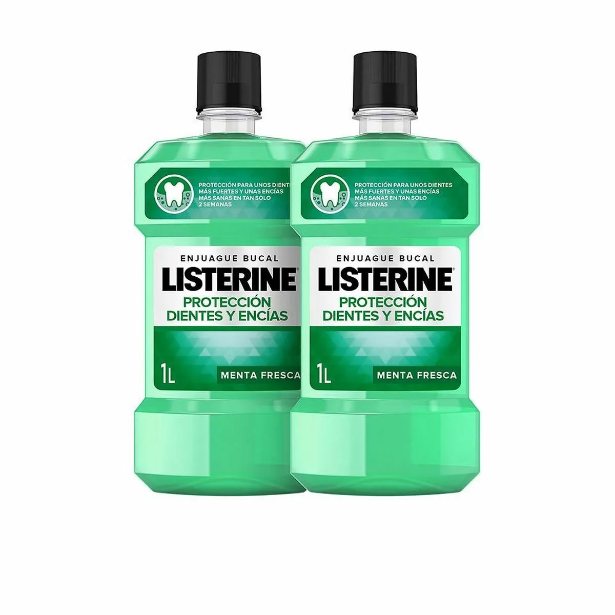 Colluttorio Listerine 7301104 Gengive Sane e Denti Forti 1 L (2 x 1 L)