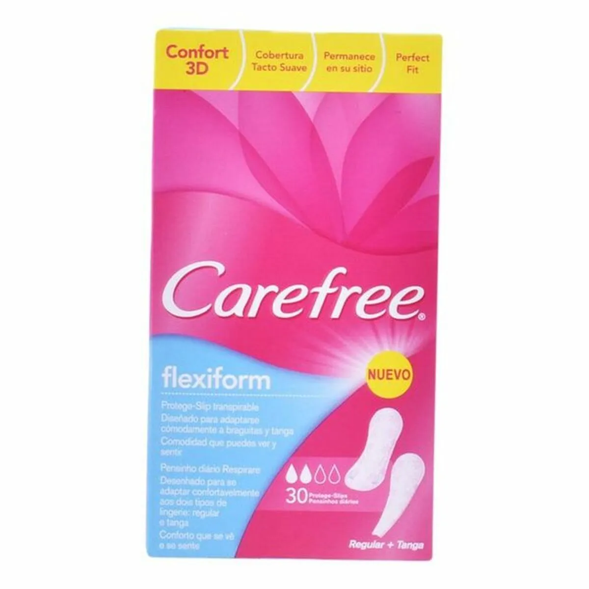 Salvaslip Flessibili Flexiform Carefree Carefree (30 pcs) 30 Unità