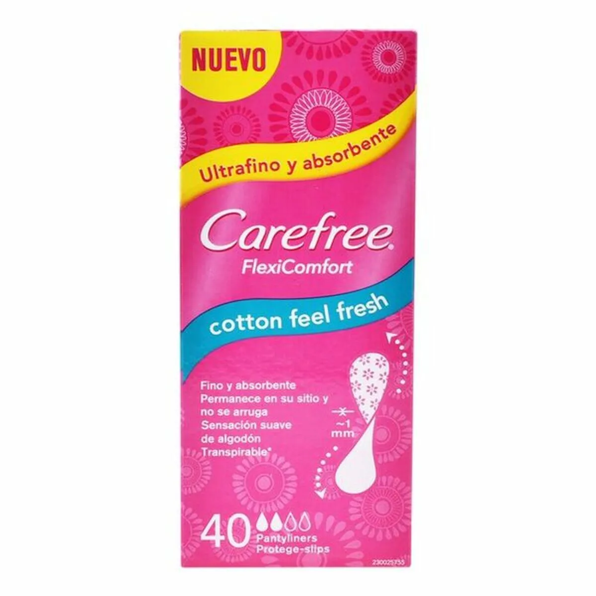 Salvaslip Traspirante Flexicomfort Carefree Carefree (40 pcs) 40 Unità