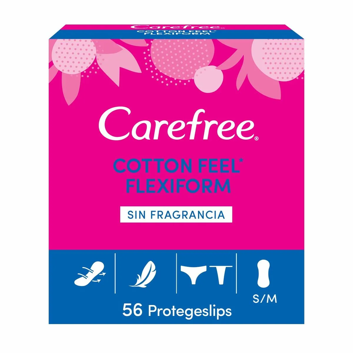 Salvaslip Flessibili Carefree Carefree Flexiform Taglia S/M (56 uds)