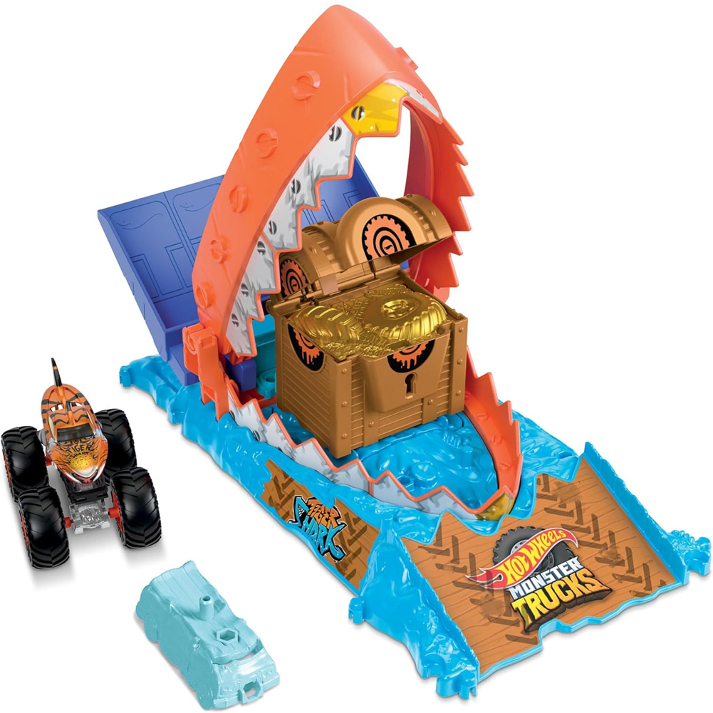 Hot Wheels Monster Trucks Sfida del Morso Il Tesoro Playset Arena degli Scontri (1)