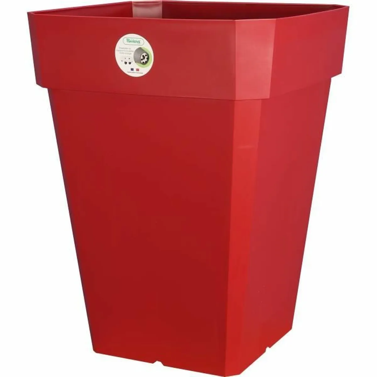 Vaso Riviera Soleilla Quadrato Rosso 40 x 40 cm