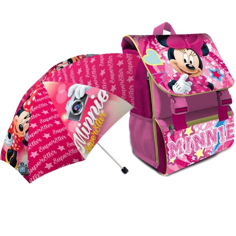 KIT ZAINO ESTENS+OMBRELLO MINNIE 17