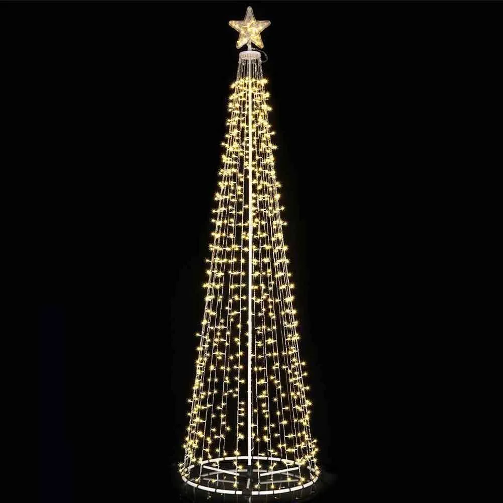 Albero Natale Luminoso Colore Bianco Caldo 753 LED 280cm Decorazione per Esterno