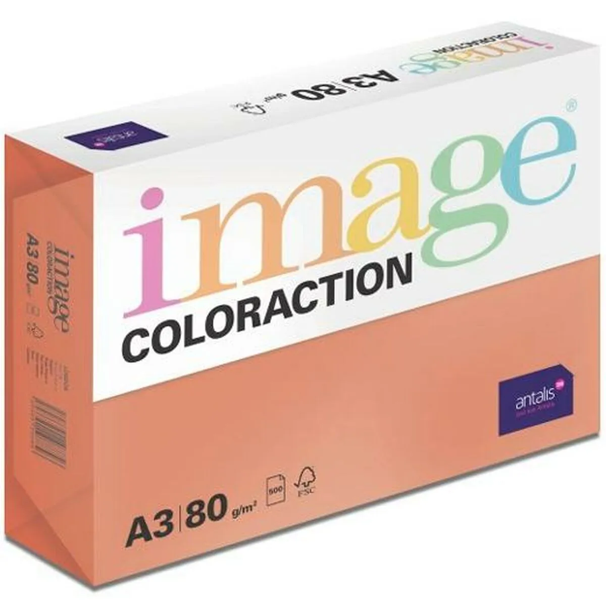 Carta Image Coloraction 500 Fogli Rosso Intenso A3