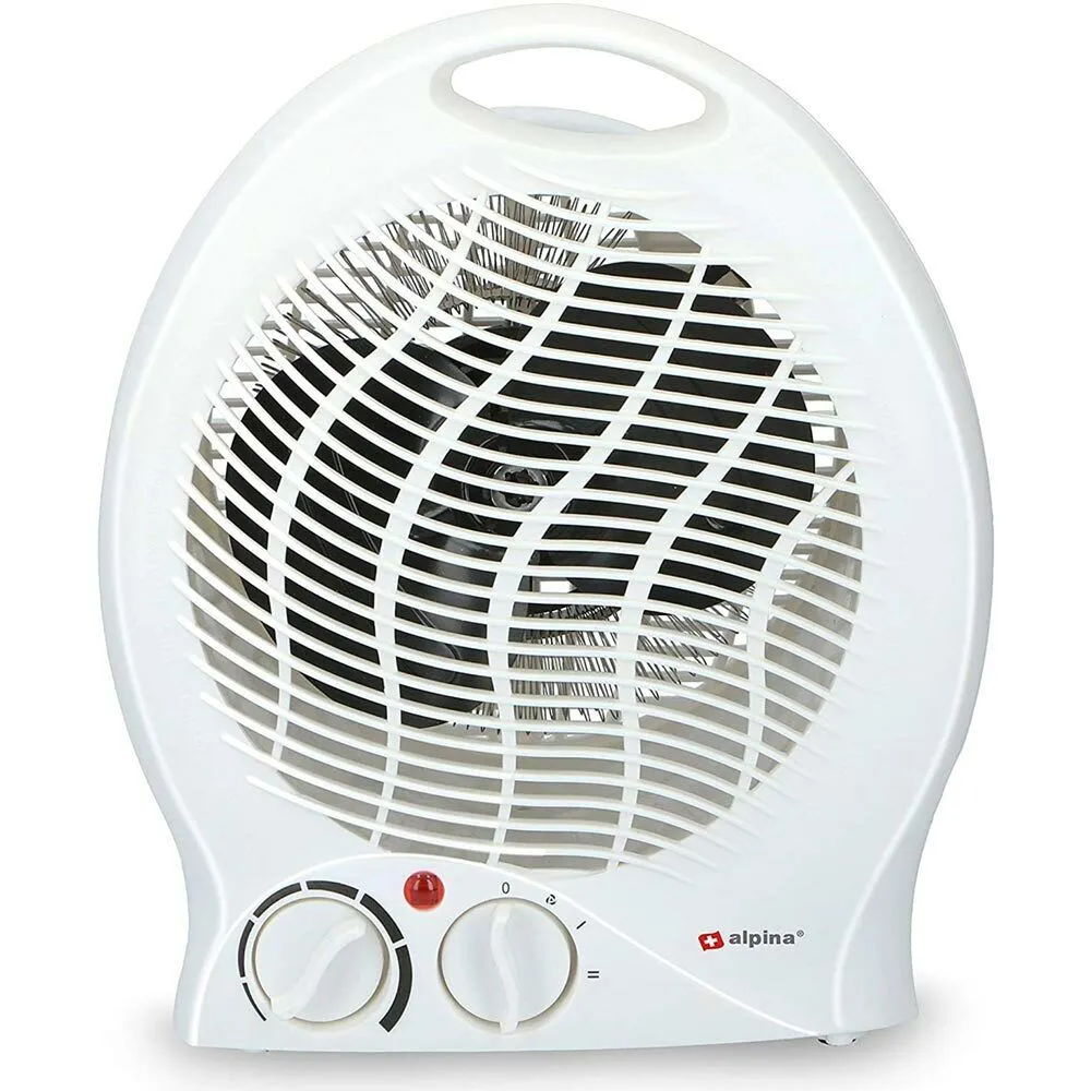 Caldobagno Potenza 2000 Watt con Termostato Regolabile Bianco Caldo Freddo