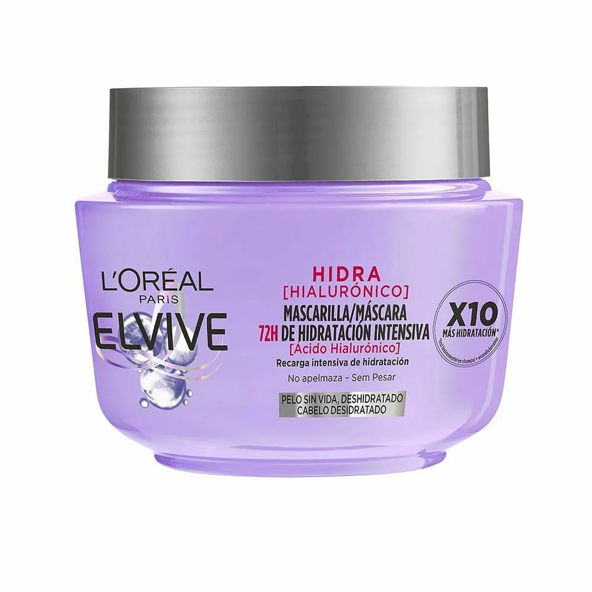 Maschera per Capelli L'Oreal Make Up Elvive Hidra Acido Ialuronico (300 ml)