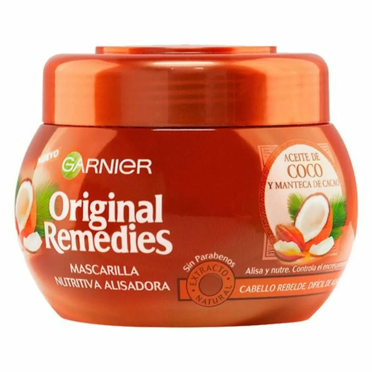 Maschera per Capelli Nutriente Alisadora Aceite De Coco Original Remedies Fructis (300 ml)