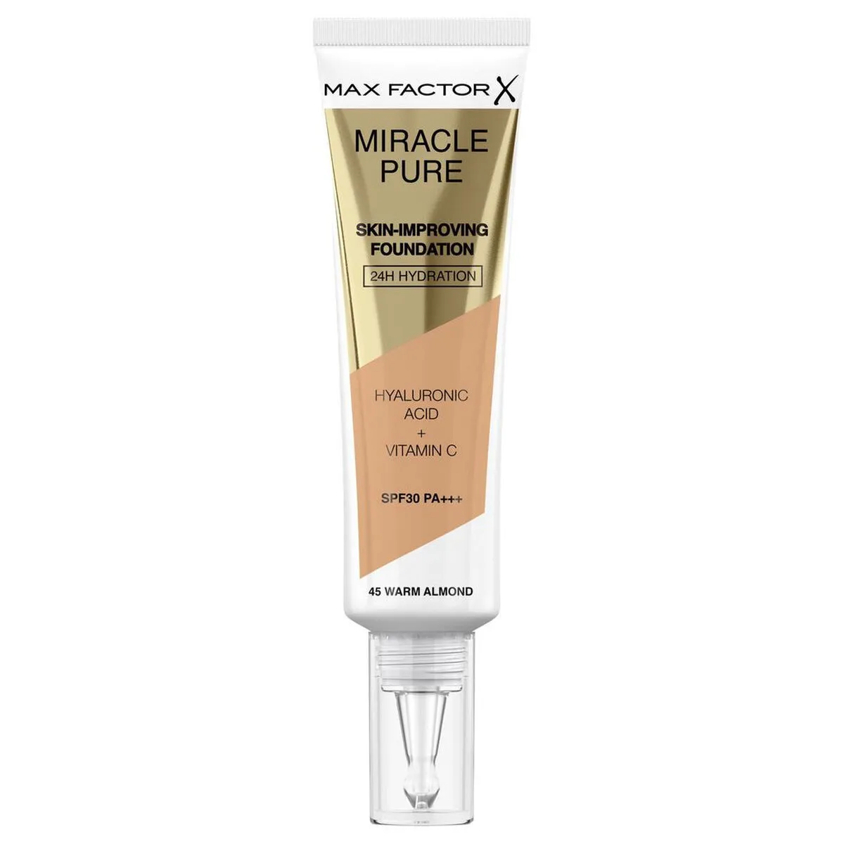 Base Cremosa per il Trucco Max Factor Miracle Pure Nº 45 Warm almond Spf 30 30 ml