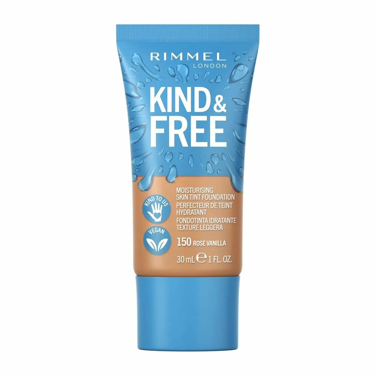 Base Cremosa per il Trucco Rimmel London Kind & Free 150-rose vanilla (30 ml)