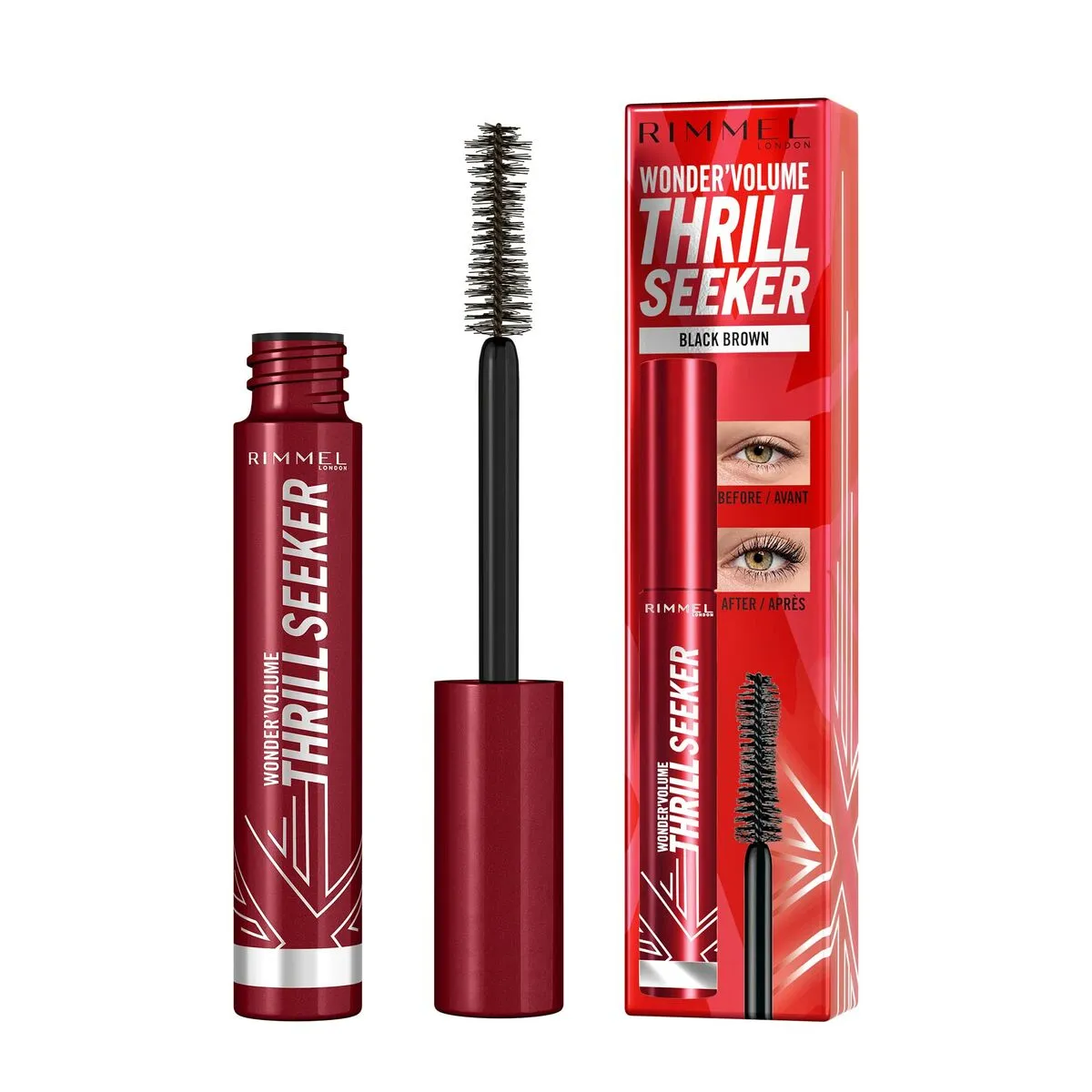 Mascara per Ciglia Rimmel London Wonder Volume Thrill Seeker Black Brown (8 ml)