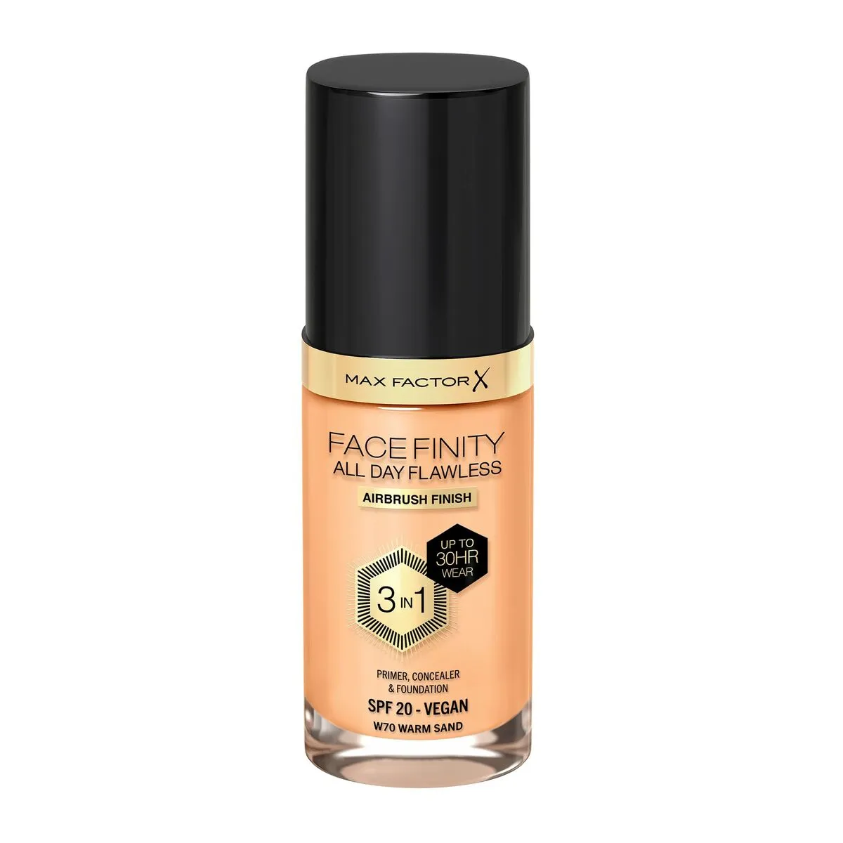 Base Cremosa per il Trucco Max Factor Facefinity 3 in 1 Spf 20 Nº 70 Warm Sand 30 ml