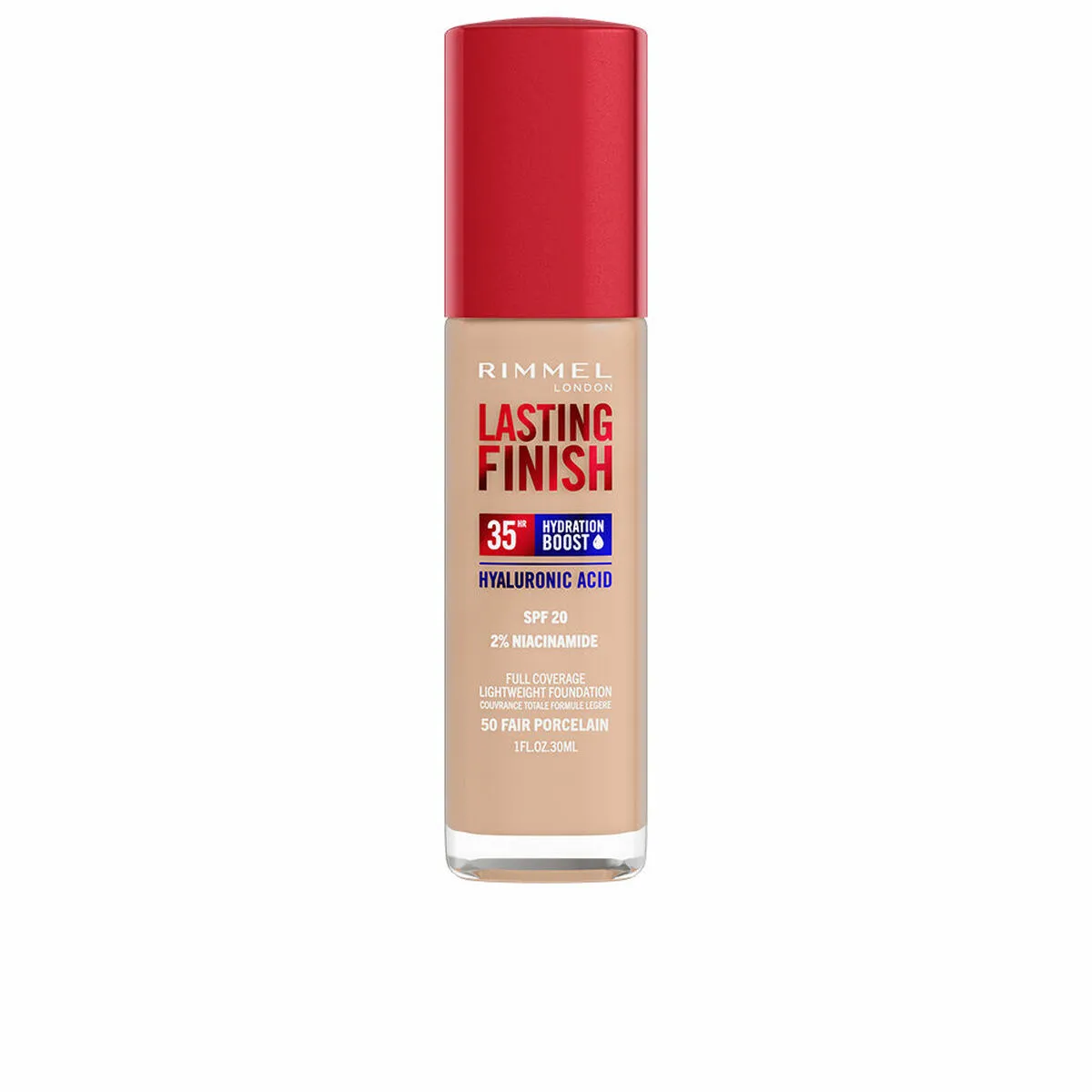 Base Cremosa per il Trucco Rimmel London Lasting Finish Nº 050 Fair Porcelain Spf 20 30 ml