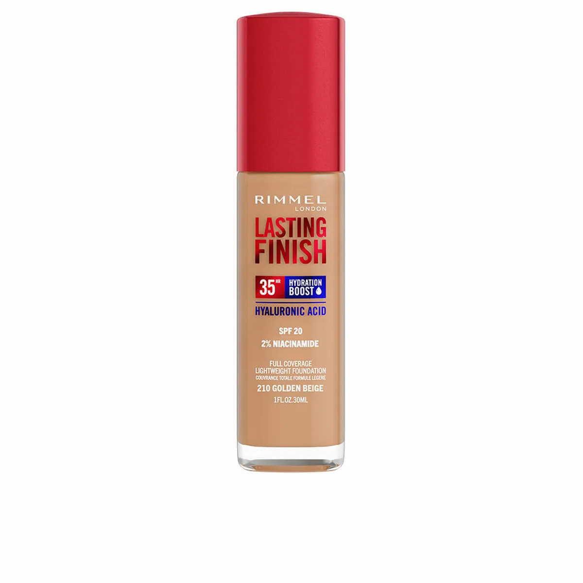 Base Cremosa per il Trucco Rimmel London Lasting Finish Nº 210 Golden Beige Spf 20 30 ml