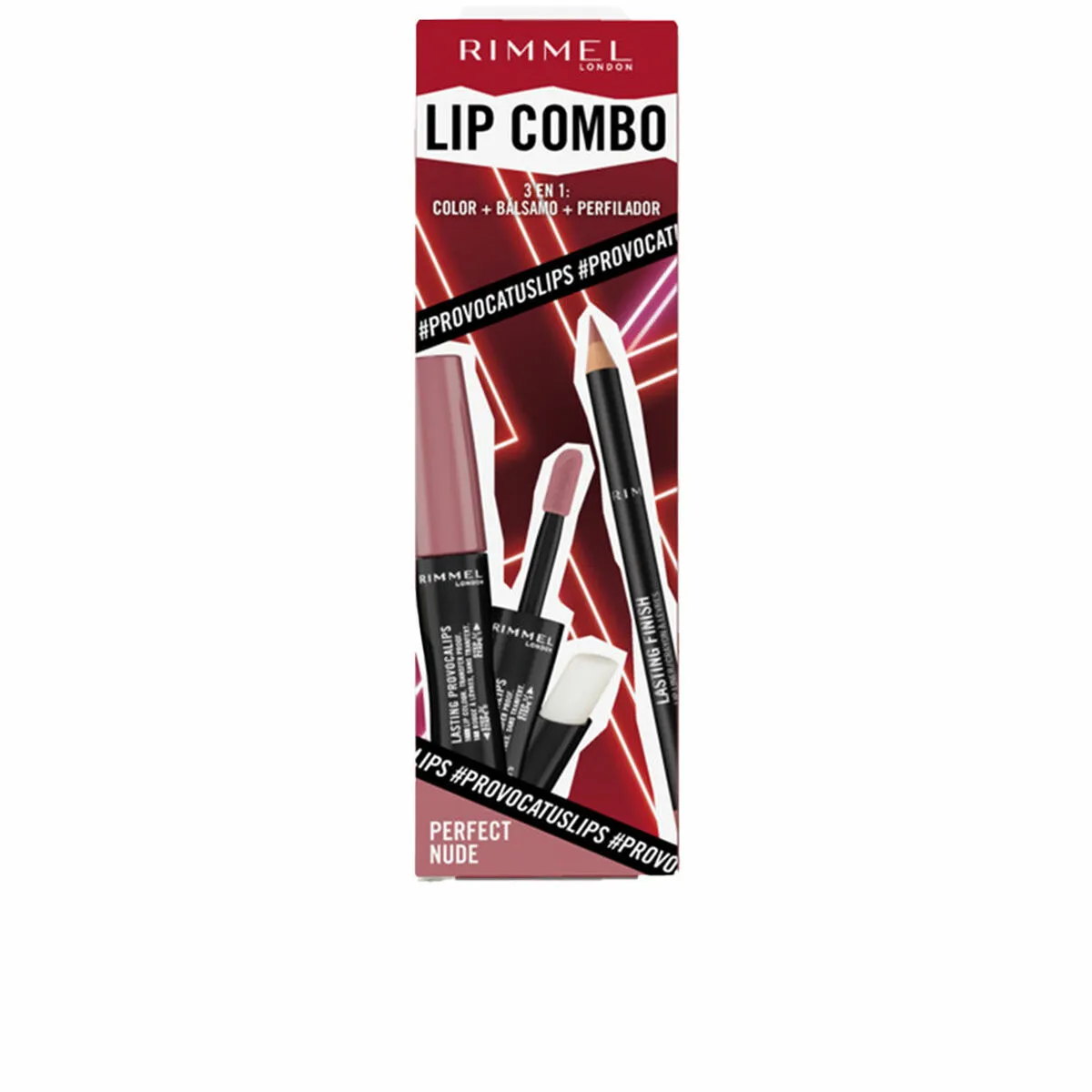 Set da Trucco Rimmel London Lip Combo 3 Pezzi Perfect Nude