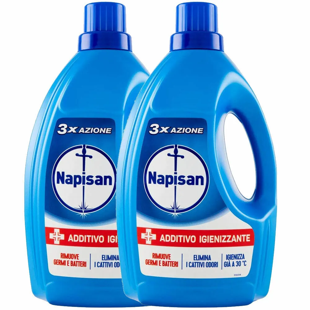 2 x Napisan Additivo Igienizzante Liquido Promo 2 Bottiglie 1200ml Rimuove Germi