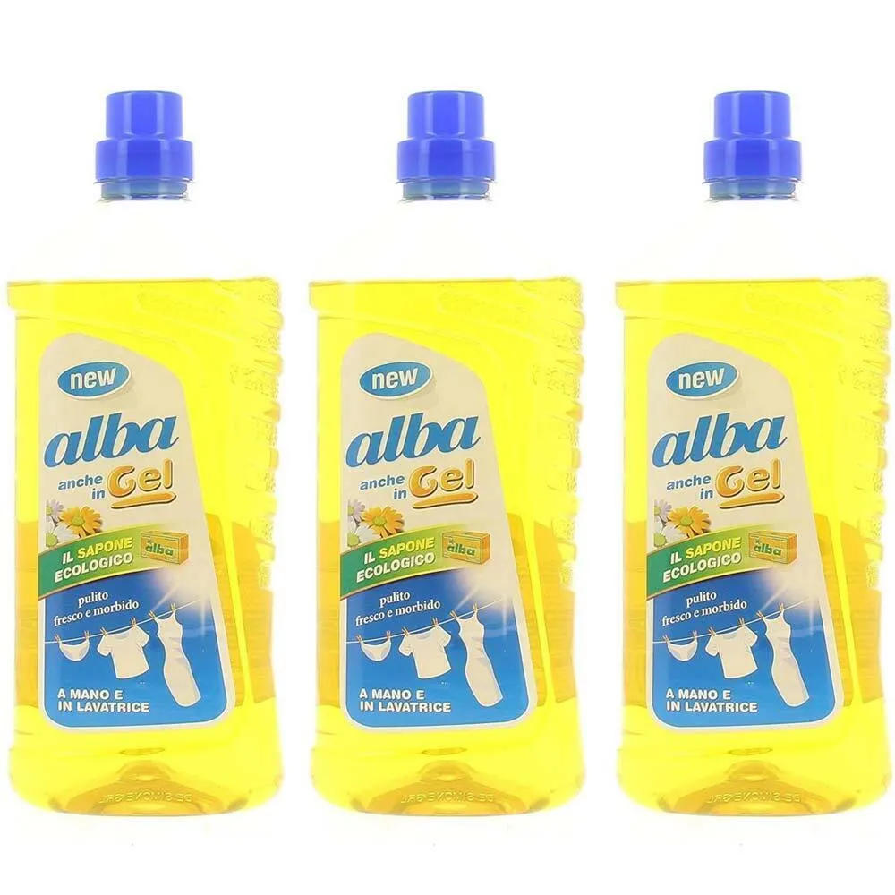 3x Alba Sapone Ecologico Anche in Gel a Mano e in Lavatrice Pulito Fresco Morbid