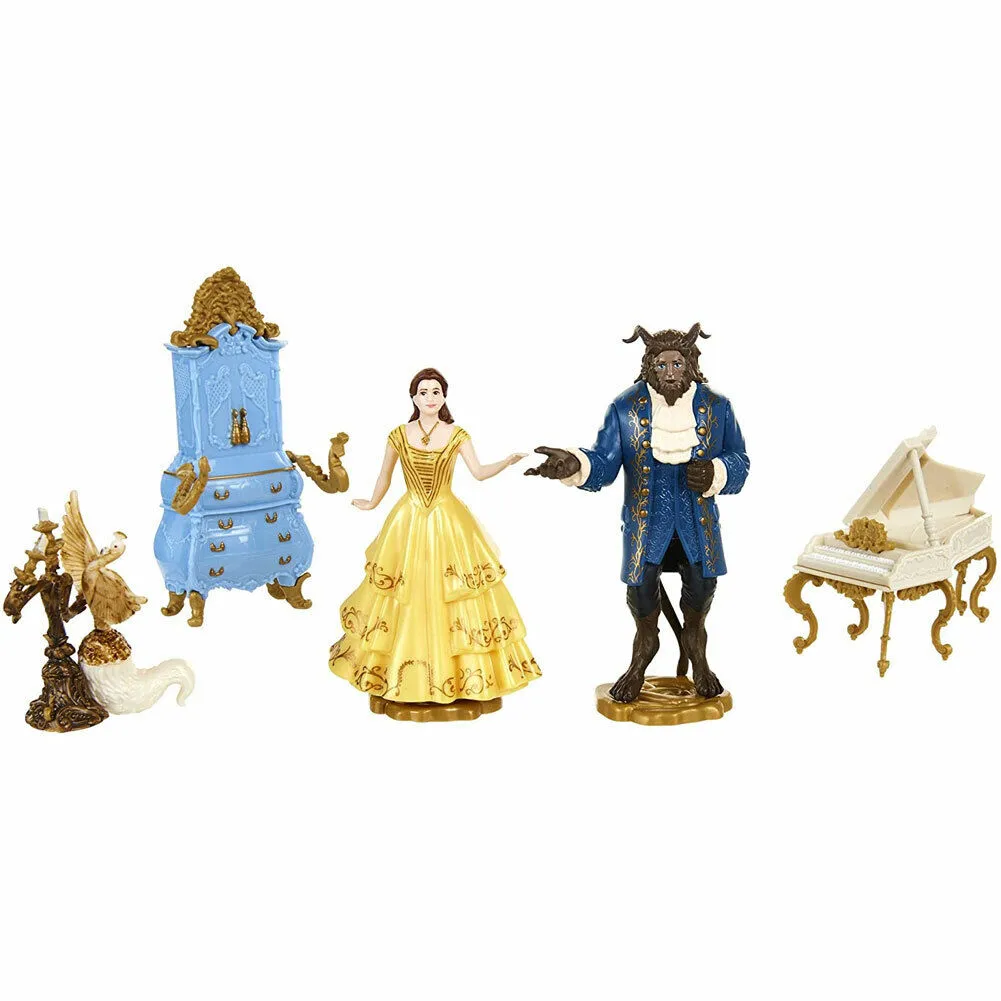 Playset 5 Action Figures Personaggi Film Disney la Bella e La Bestia Giocattolo