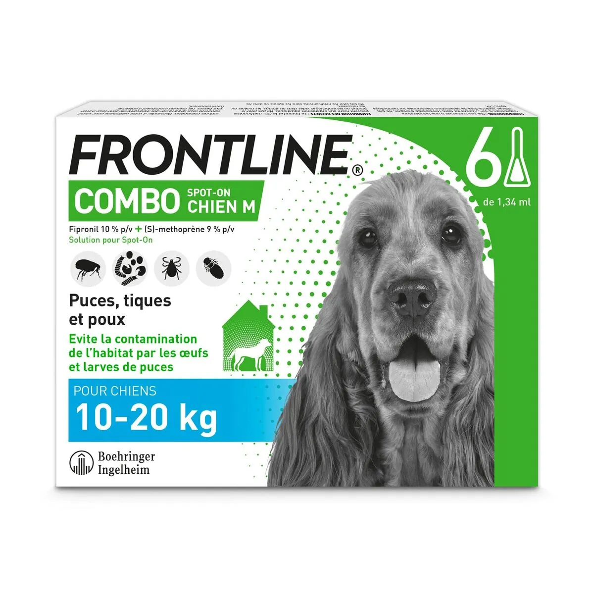 Anti-parassiti Frontline Cane 10-20 Kg 1,34 ml 6 Unità