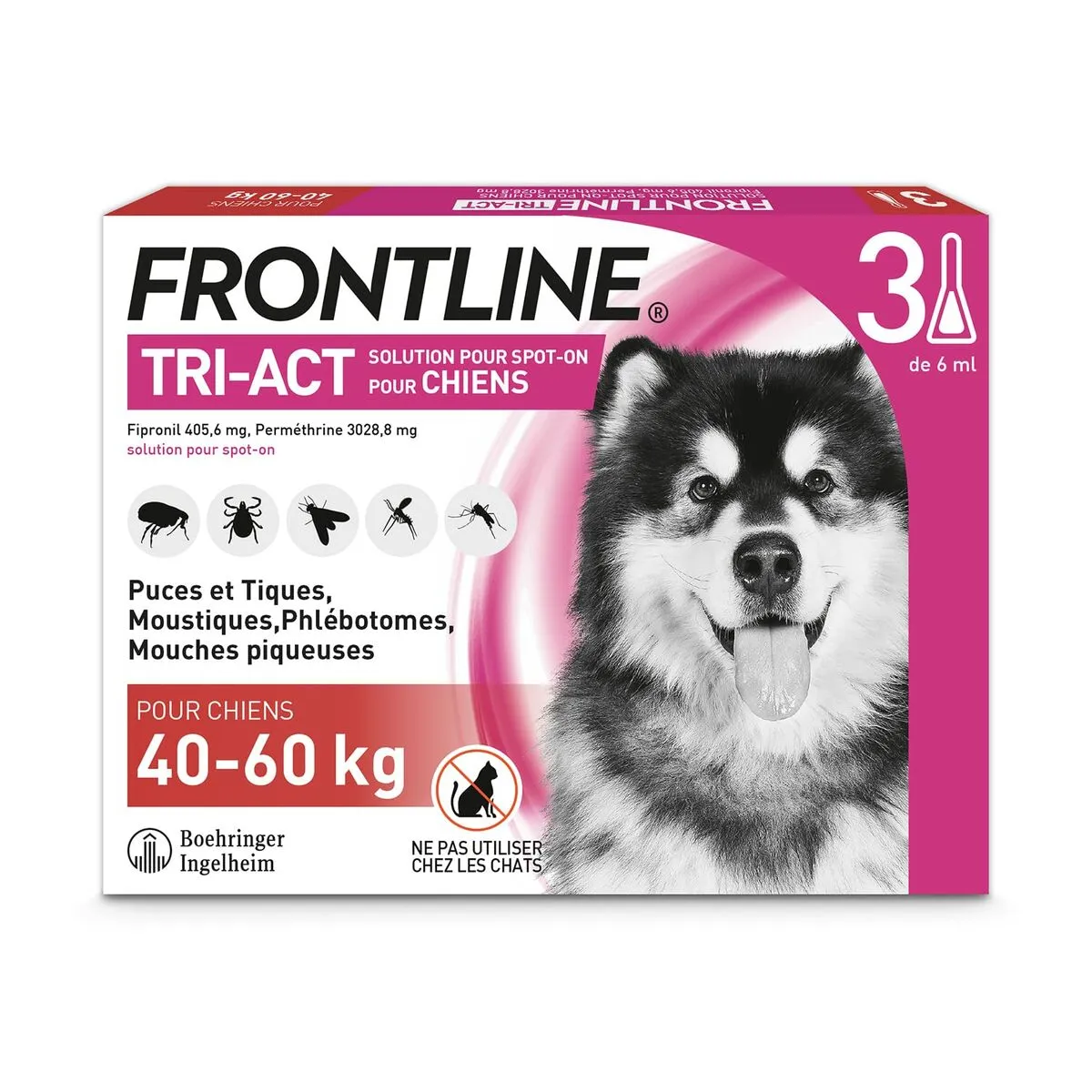 Pipetta per Cani Frontline 40-60 Kg 3 Unità