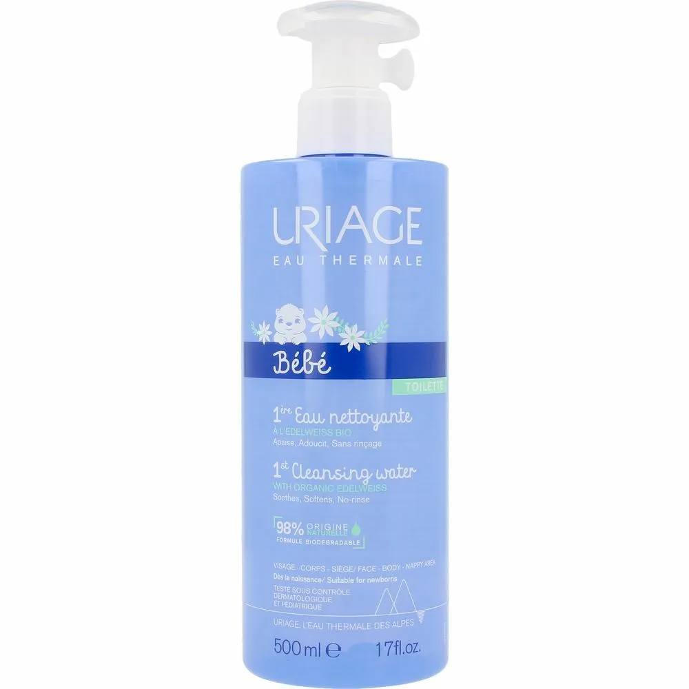 Acqua Detergente senza Risciacquo per Bambini Uriage Bebé (500 ml)