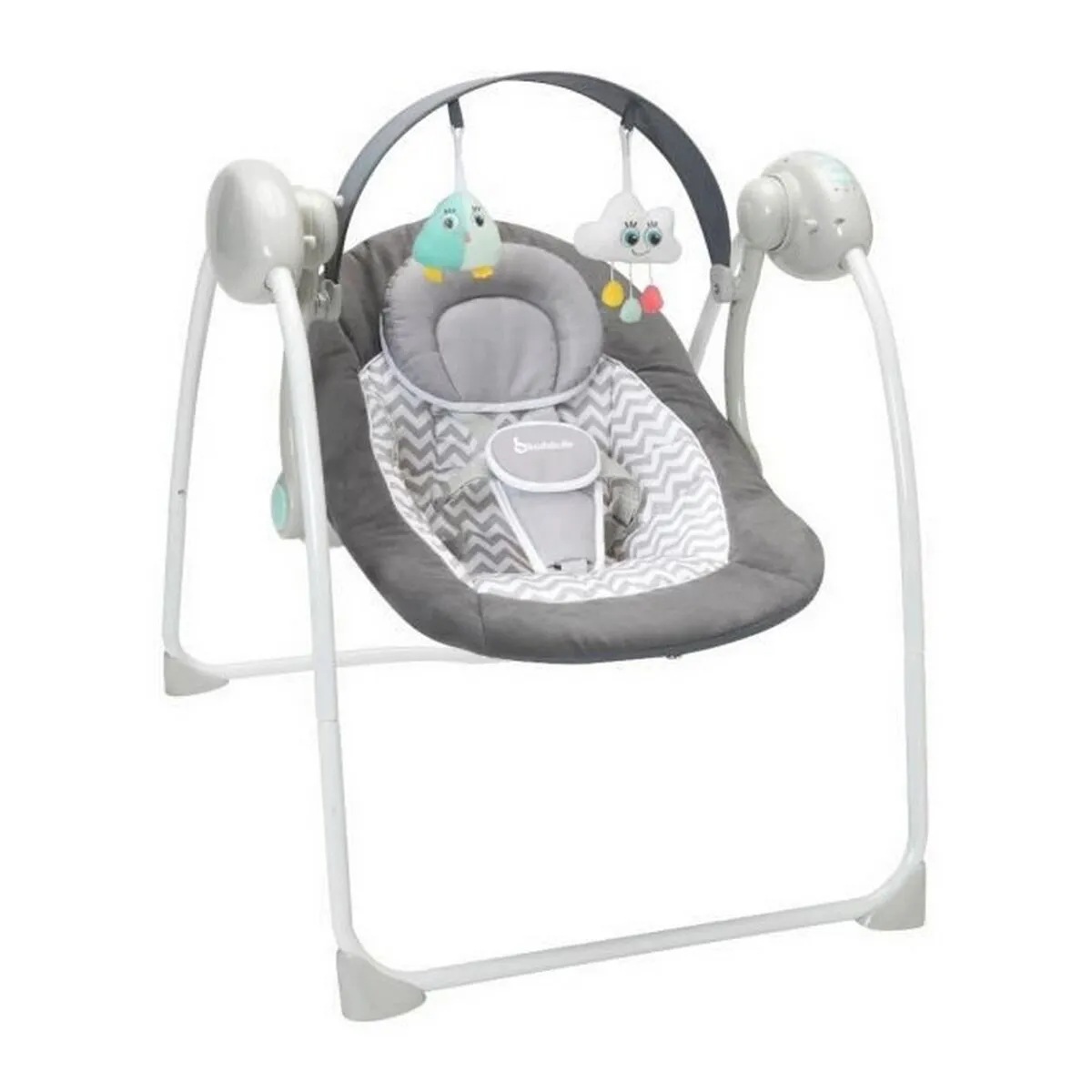 Sedia a Dondolo Badabulle Comfort Swing Bianco Grigio