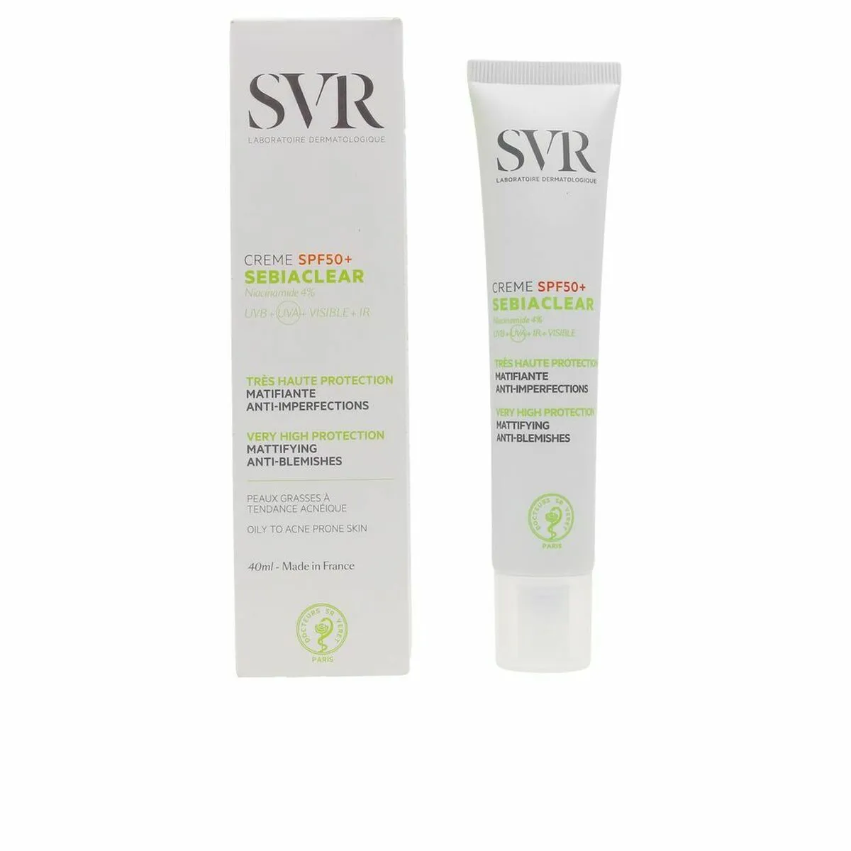 Protezione Solare SVR Sebiaclear Anti-imperfezioni Seboregolatore Spf 50 40 ml