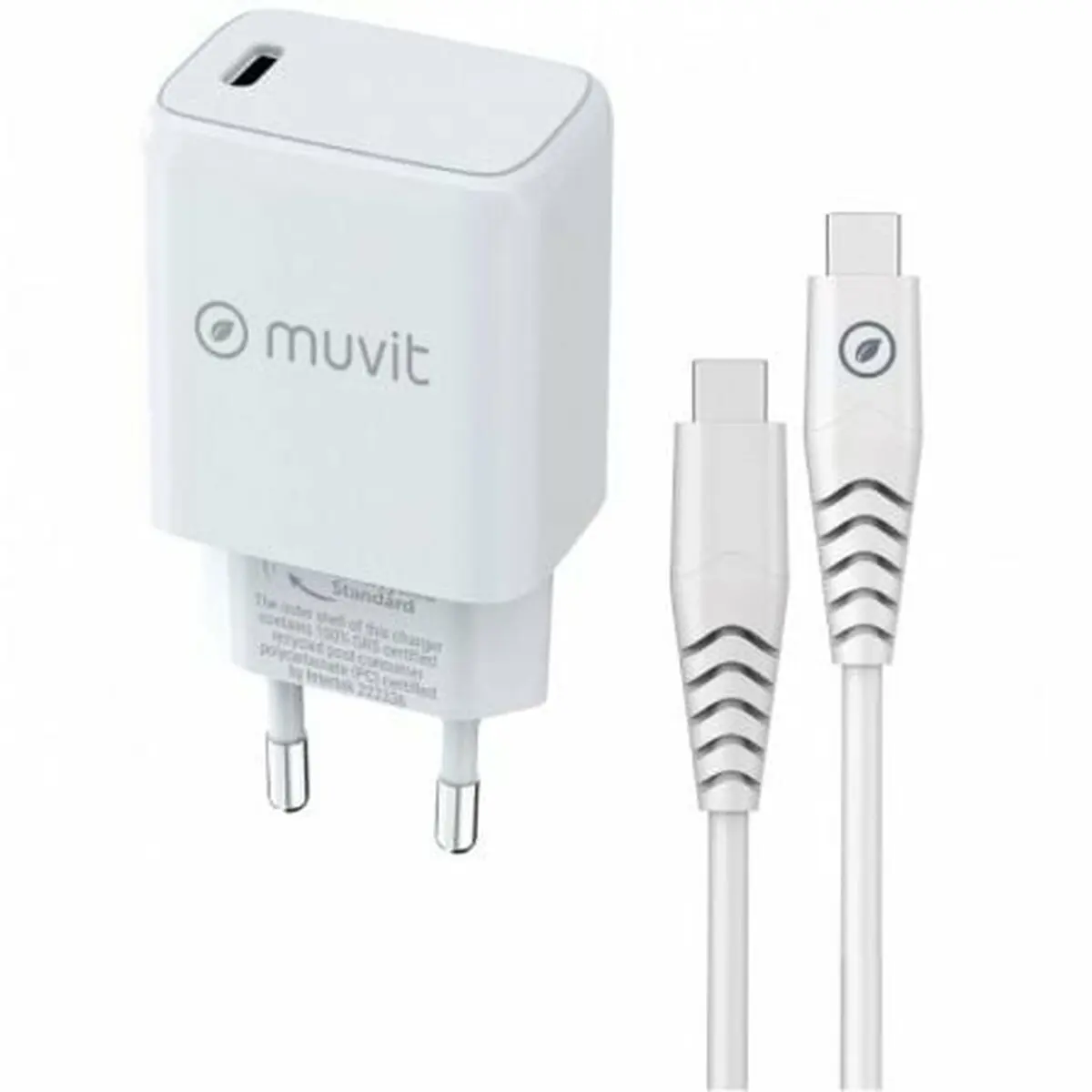 Caricabatterie da Parete Muvit MCPAK0044 20 W Bianco