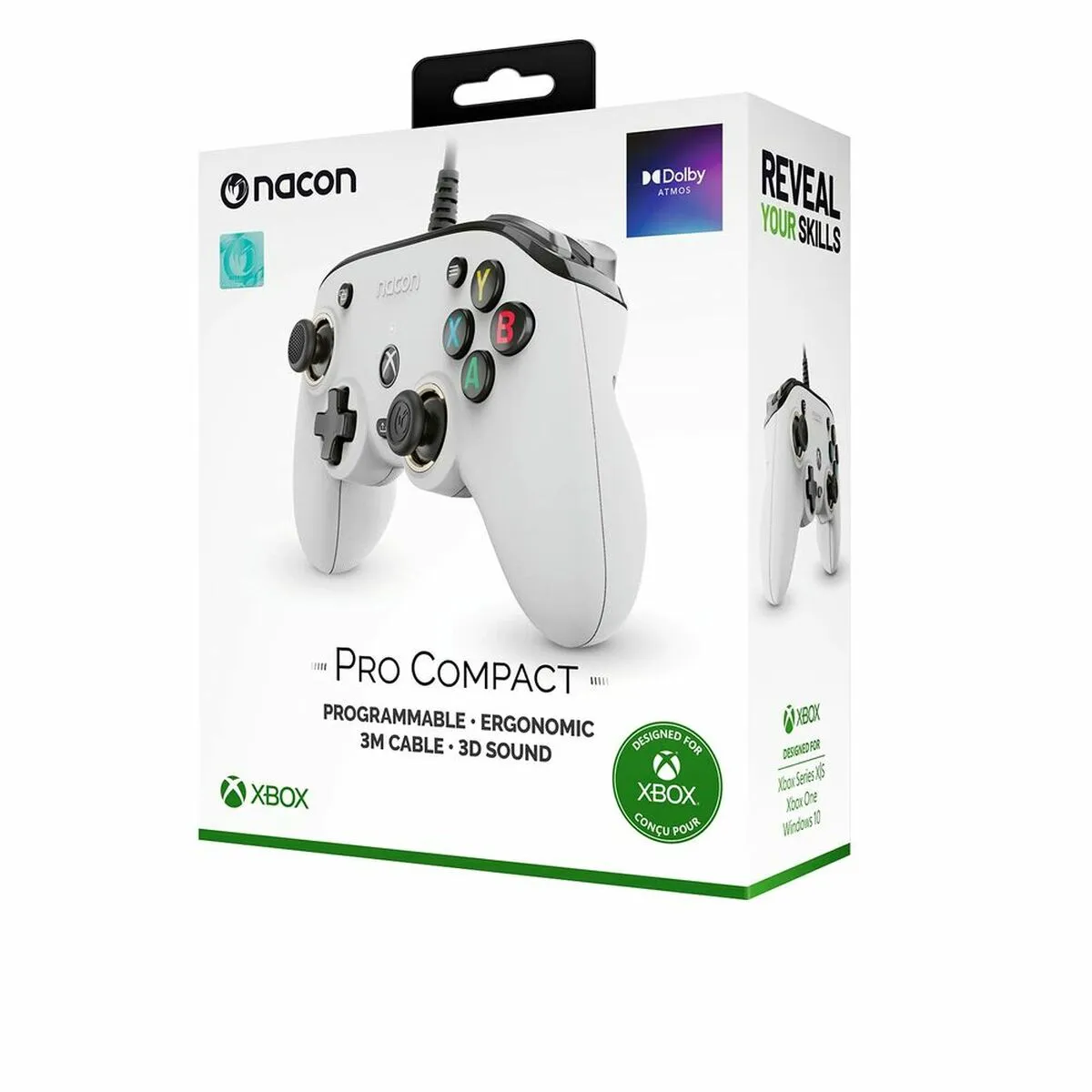 Controller per console di gioco Nacon XBXPROCOMPACTWHITE  