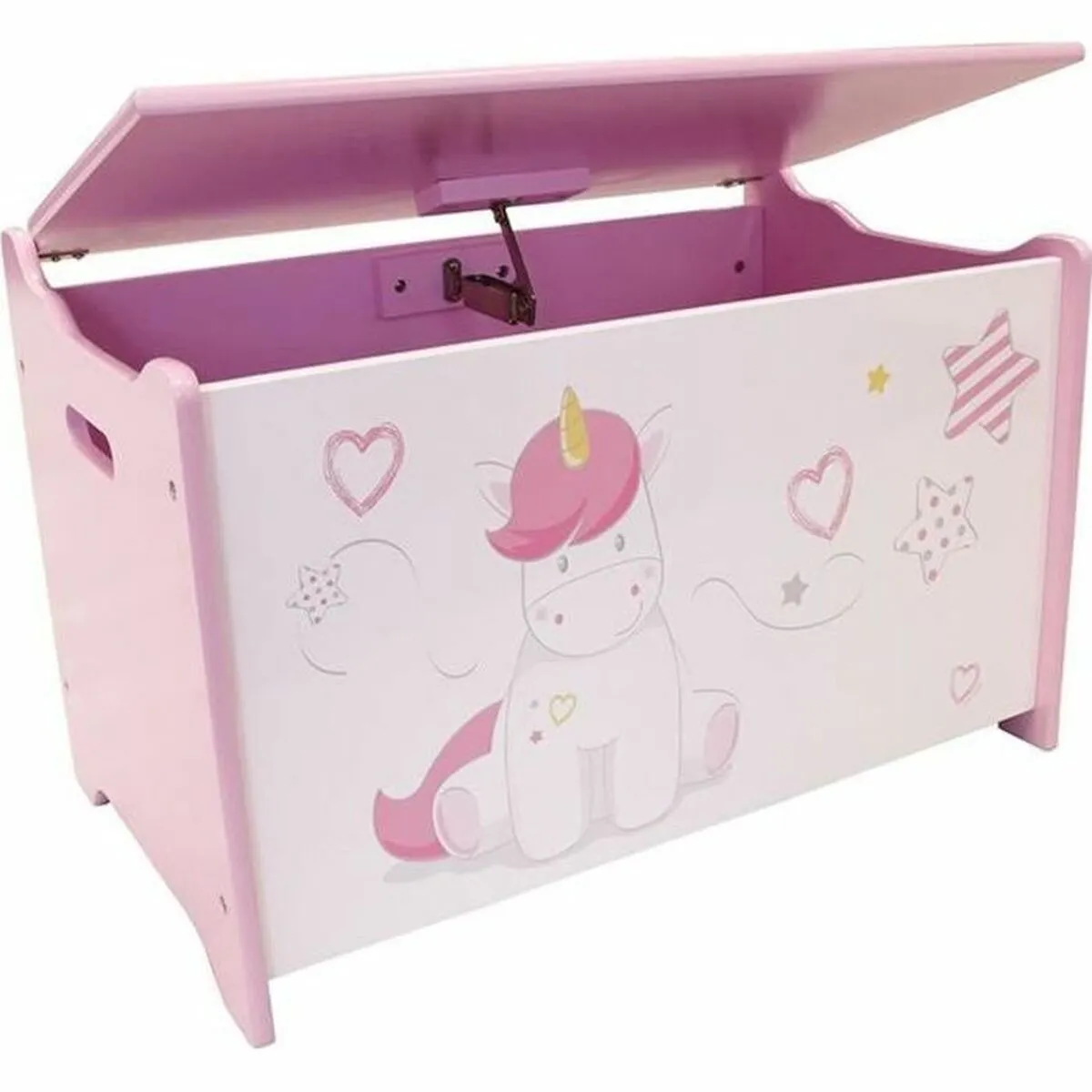 Baule Fun House Unicorn Rosa Bianco Legno