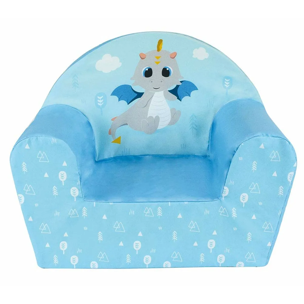 Poltrona Fun House LEON LE DRAGON Azzurro Schiuma 42 x 52 x 33 cm