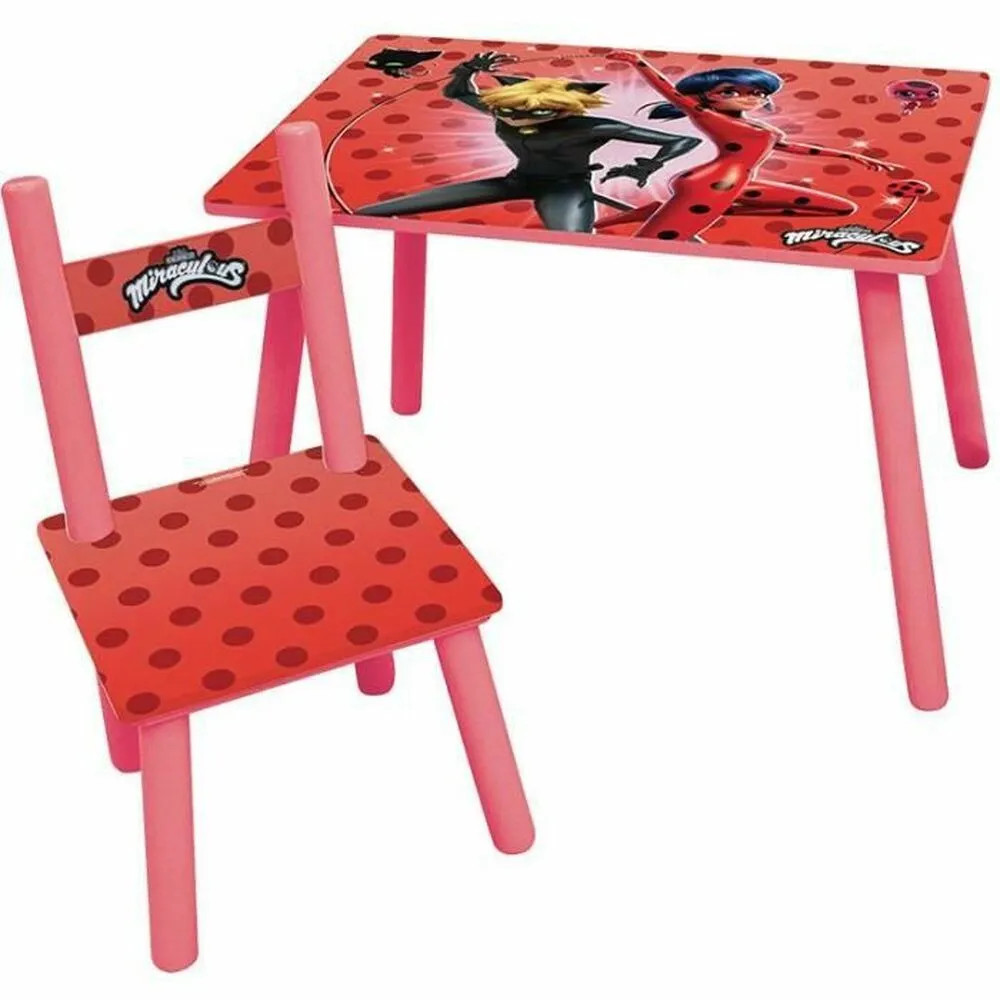 Set di Tavolo e Sedie per Bambini Fun House Ladybug