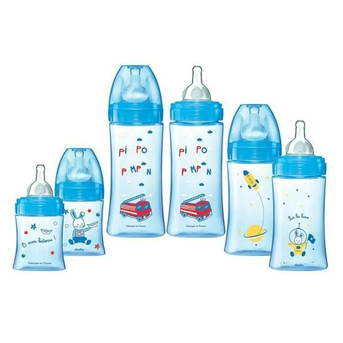 Set di bottiglie Dodie Newborn Azzurro 6 Unità