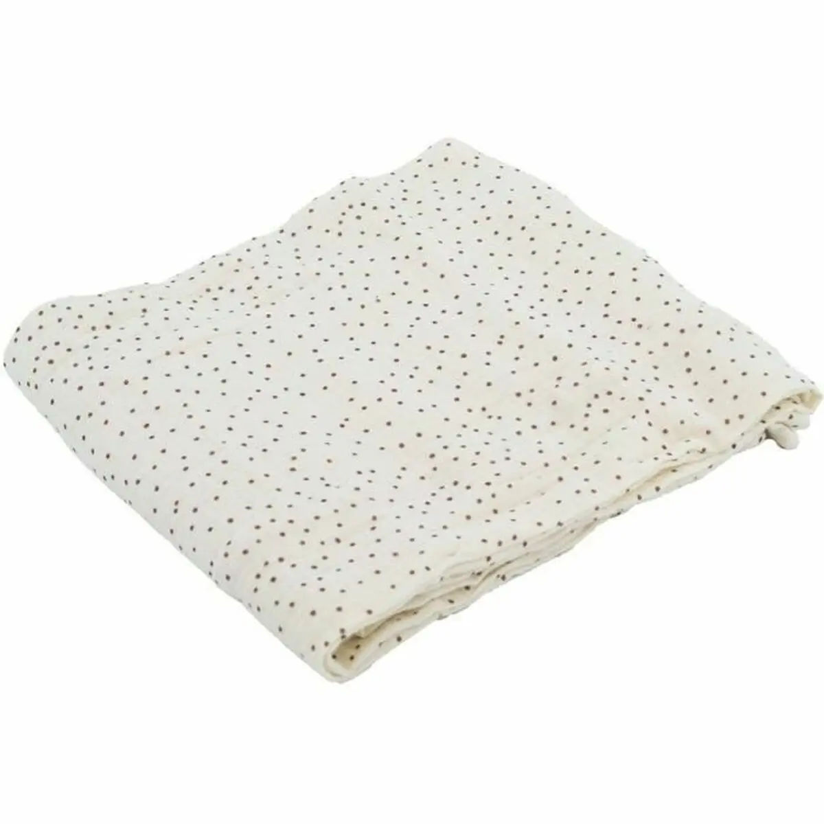 Mussola Domiva Polka dots Bianco 100 x 100 cm